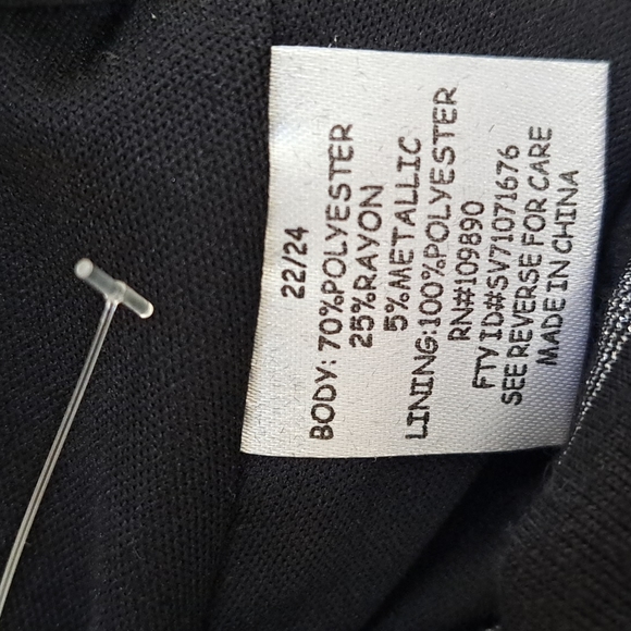 Seven Long Black/Gray Metalic Striped Fold Down Maxi Skirt. Size 22/24. NWOT - Picture 4 of 6